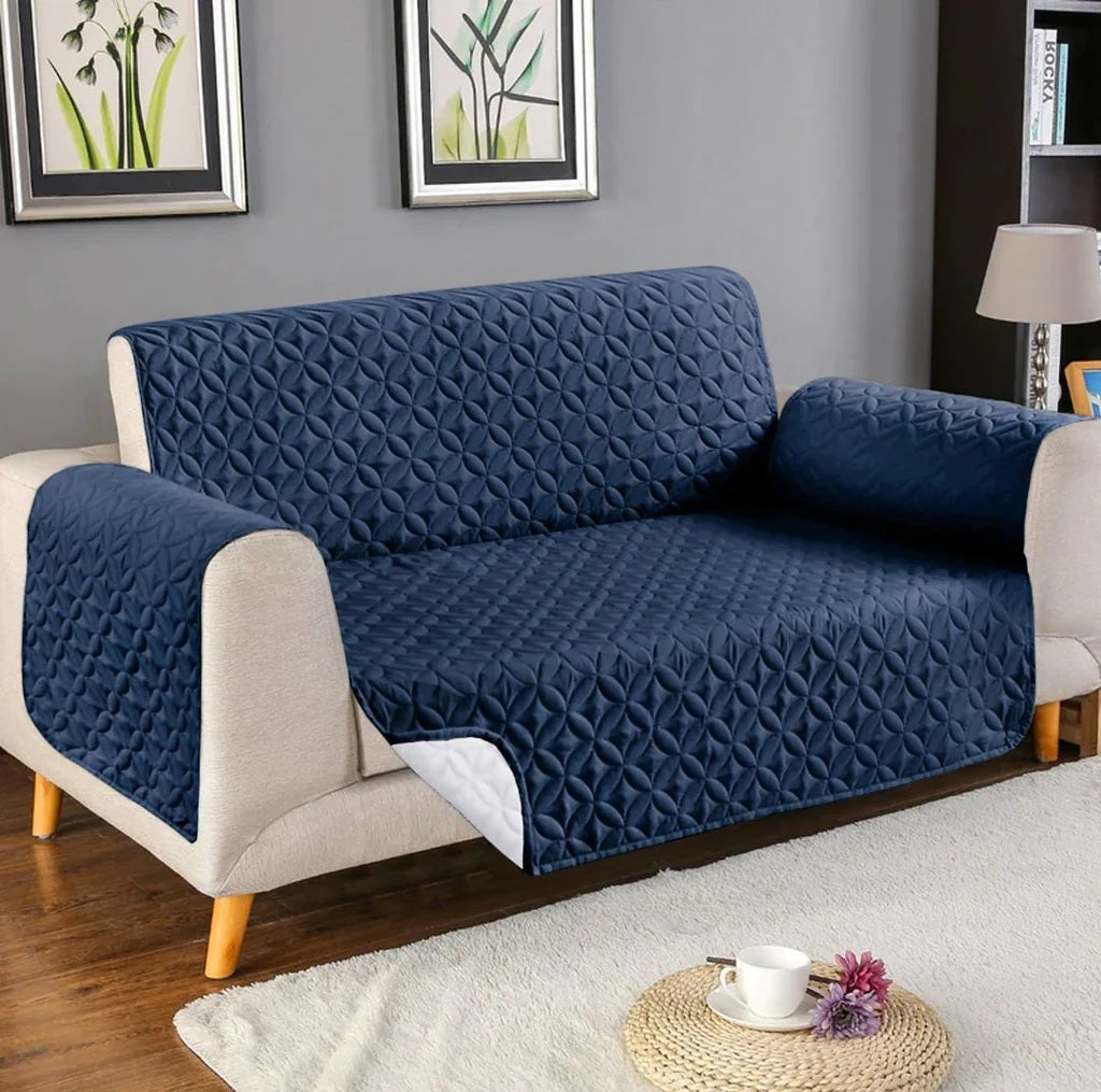 Ultrasonic Sofa Cover - Navy Blue