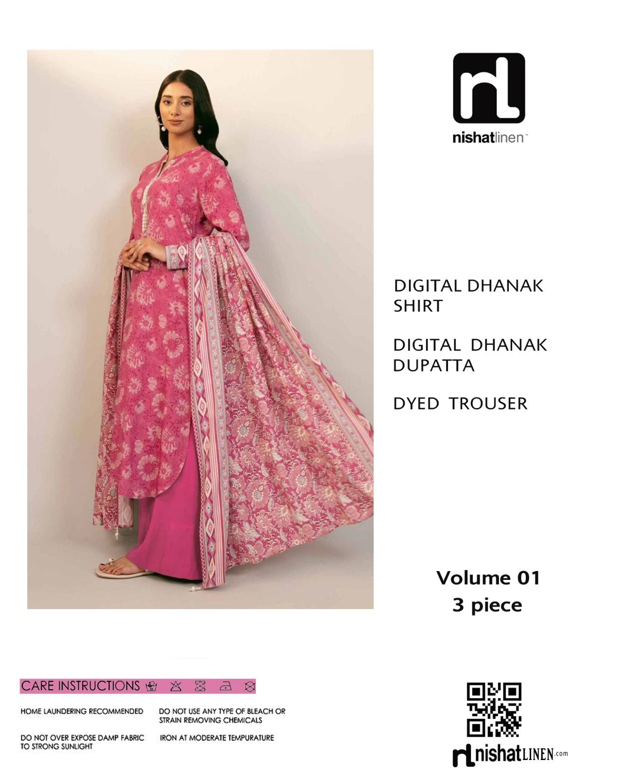 Nishat 3-piece Dhanak Unstiched Digital Print