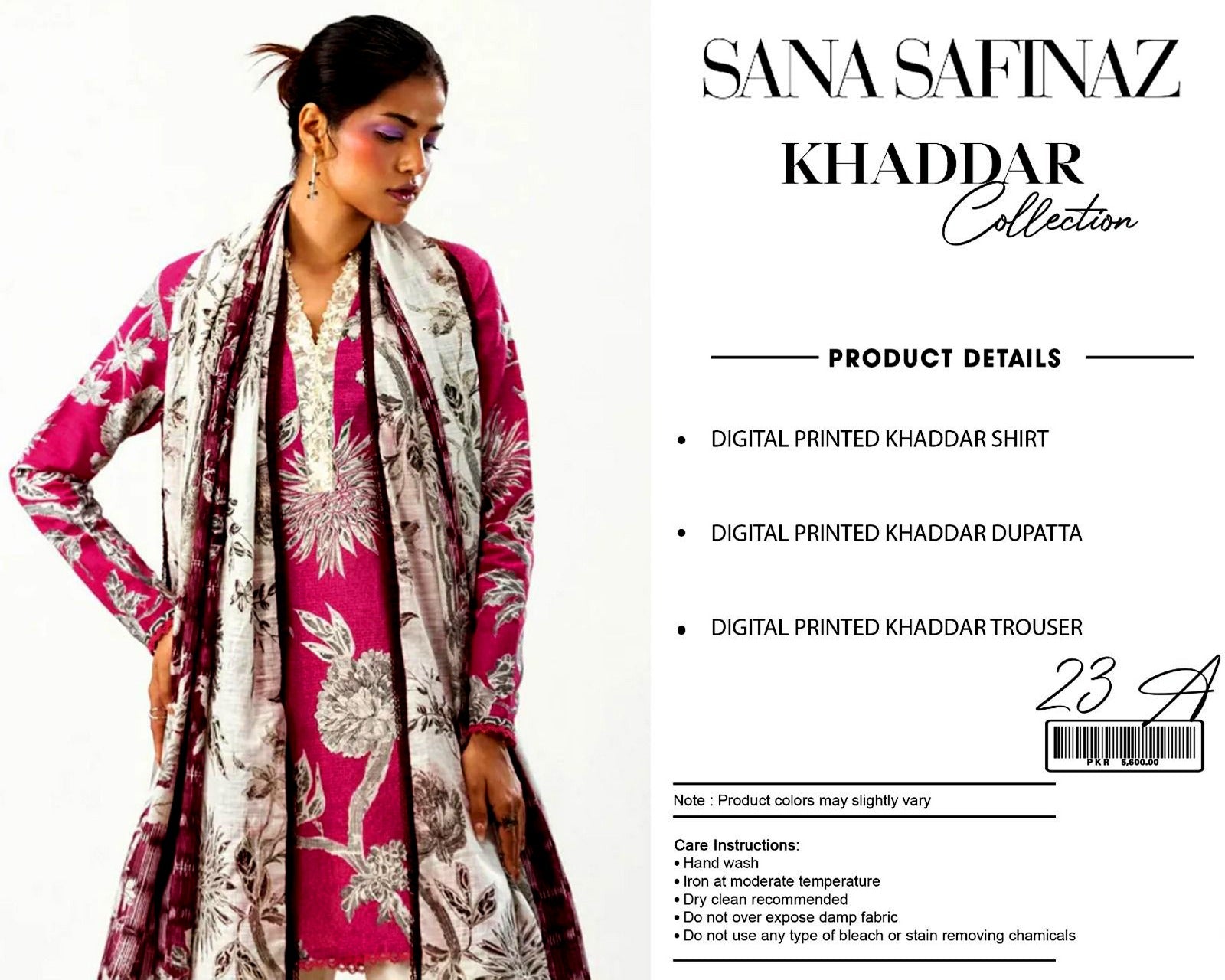 Sana Safinaz 3-piece khaddar Unstiched Digital Print