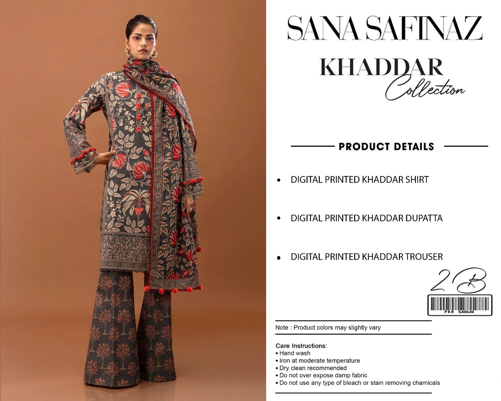 Sana Safinaz 3-piece khaddar Unstiched Digital Print