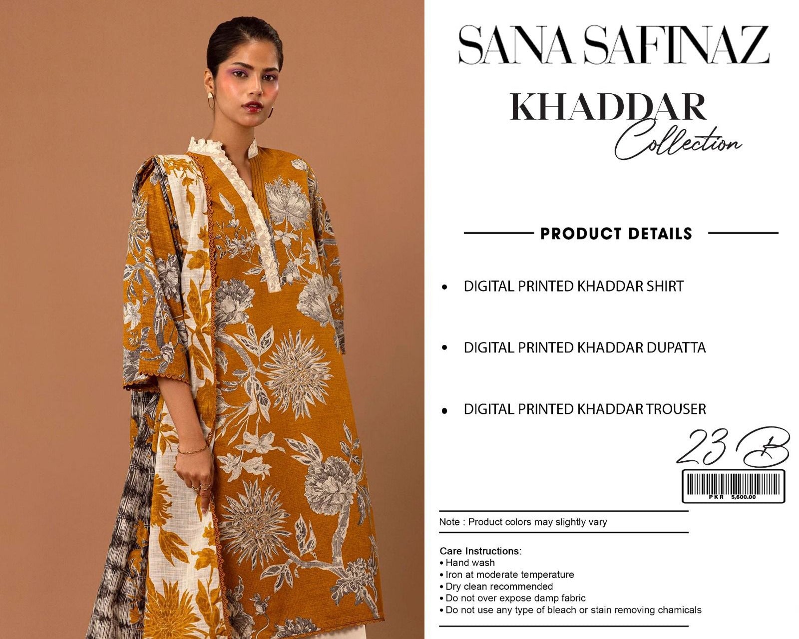 Sana Safinaz 3-piece khaddar Unstiched Digital Print