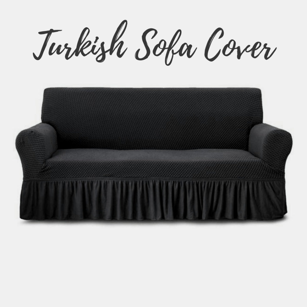 Turkish Style Sofa Cover - Black