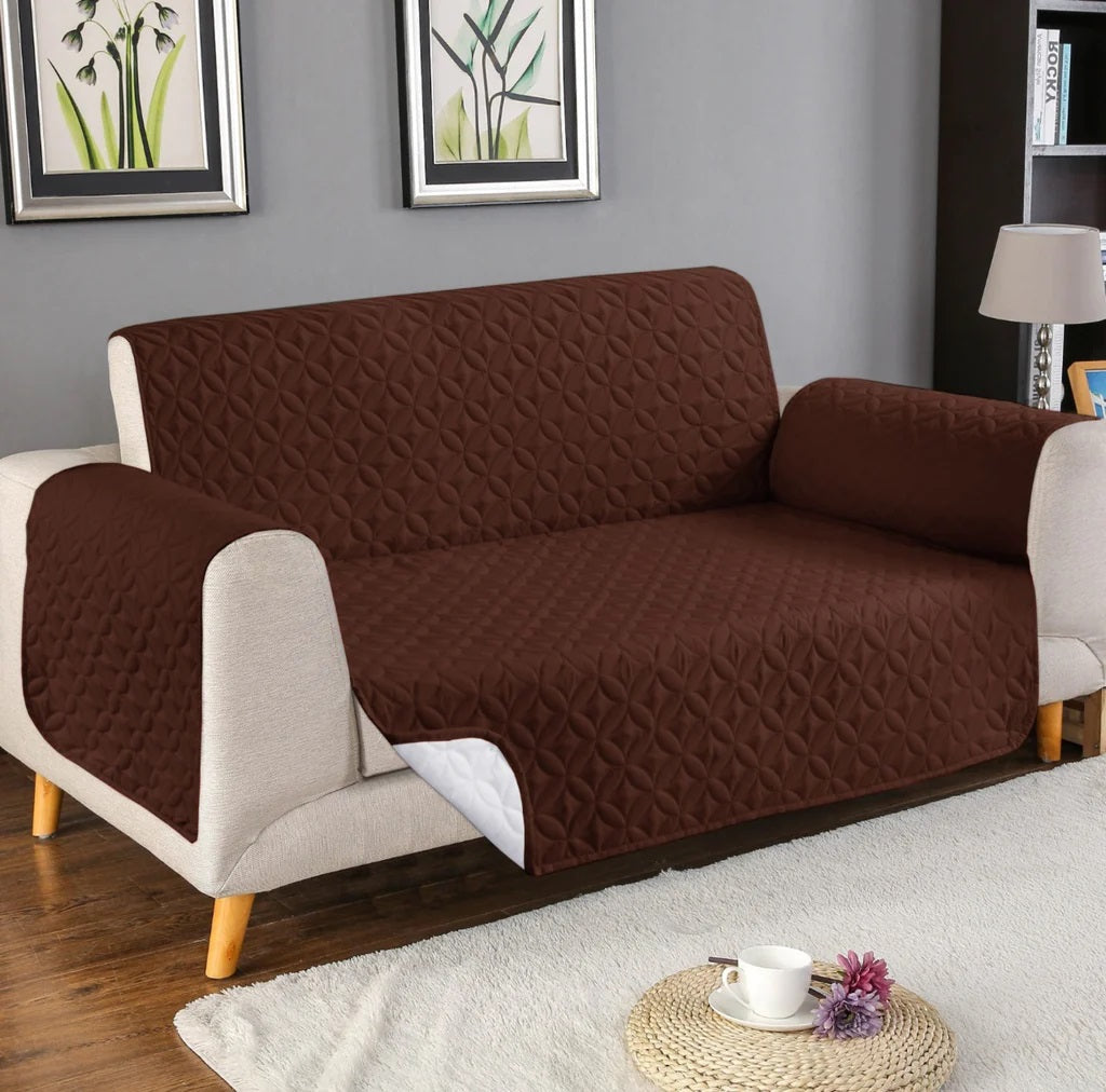 Ultrasonic Sofa Cover - Dark Brown