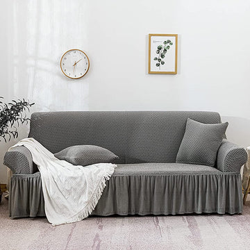 Turkish Style Sofa Cover - Light Grey